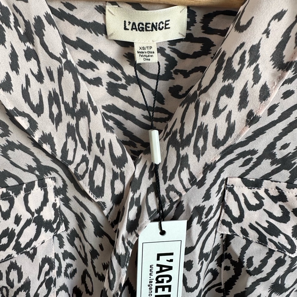 L’agence Front Wrap Silk Blouse in Nectar - Picture 3 of 6